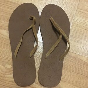 Beige thong sandals by Vans